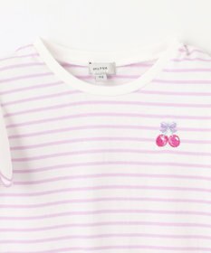 ANY KIDS 袖スカラップ ボーダーTシャツ