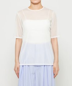 uncrave トリコットシフォン ハーフスリーブカットソー