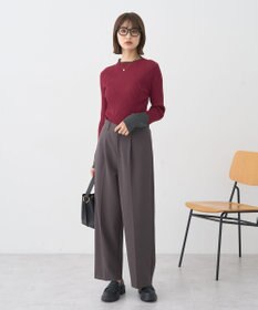 earth music&ecology ハイネックリブニットプルオーバー