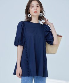 組曲 L コットンローン ボリュームスリーブブラウス