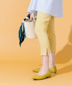 Tiaclasse 【洗える】美脚効果の高いスリットテーパードパンツ