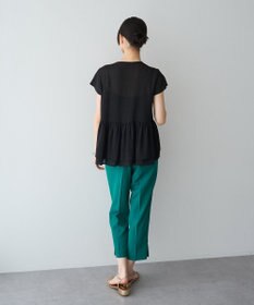 YECCA VECCA ペプラムシアーブラウス