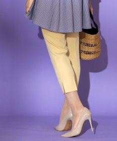 Tiaclasse 【洗える】美脚効果の高いスリットテーパードパンツ