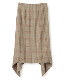 BEIGE， SELMA / チェックウールラッフルスカート