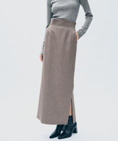 uncrave ウォッシャブルウールライクツイル Iラインスカート