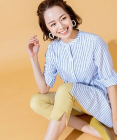 Tiaclasse 【洗える】美脚効果の高いスリットテーパードパンツ