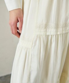 GRACE CONTINENTAL ギャザーレースロングスカート