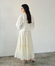 GRACE CONTINENTAL ギャザーレースロングスカート