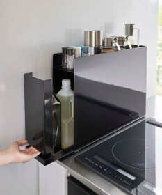 tower 隠せる調味料ラック タワー ブラック