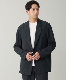 UNFILO MENS ダブルクロス イージージャケット チャコールグレー