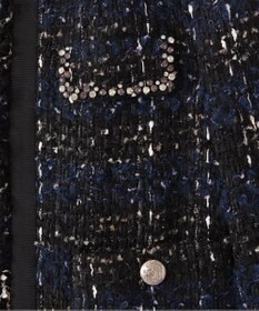 GRACE CONTINENTAL ビジューラインツイードジャケット