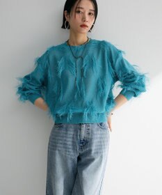 Green Parks フリンジニットプルオーバー