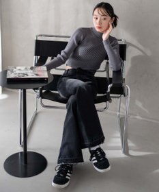 WEGO リブハイネックショートニット