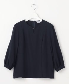 J.PRESS LADIES 【洗える】RELAXIONツイル クルーネック ブラウス