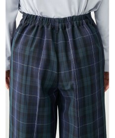 Green Parks きれいシルエットチェックワイドパンツ