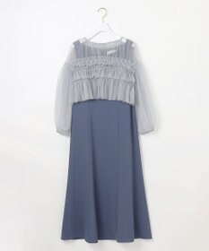 ANY SIS 【Lily Calin】チュールフリルトップス×ドレスセット
