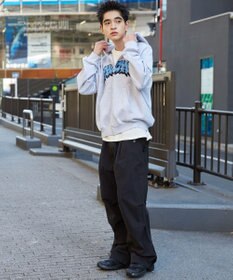 WEGO 【ユニセックス着用ITEM】ワッペンロゴZIPパーカー