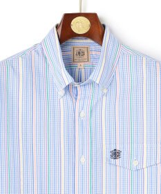 J.PRESS MEN 【KING SIZE 】【吸水速乾 / 接触冷感 / 高通気性】Aero Weave クールマックスサッカー ストライプ シャツ / B.D.