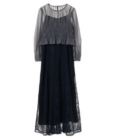 earth music&ecology ＳＥＴ２点　シースルーブラウス付きキャミワンピース