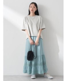 earth music&ecology バックタッククロップドＴ