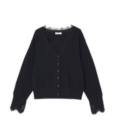 earth music&ecology レーストリムカーディガン