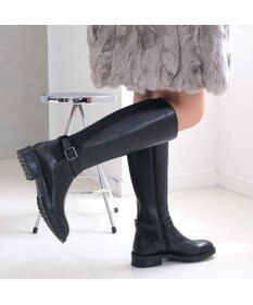 Pointer 本革ベルトデザイン 裏起毛 ロングブーツ