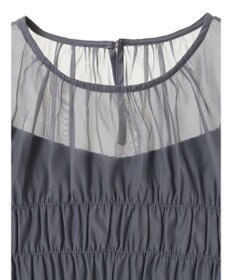 earth music&ecology ＳＥＴ２点　シースルーブラウス付きキャミワンピース