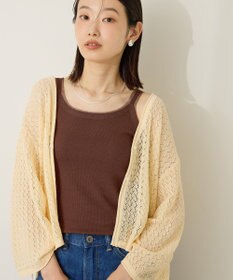 AMERICAN HOLIC 2WAYレース編みニットカーディガン