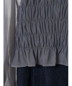 earth music&ecology ＳＥＴ２点　シースルーブラウス付きキャミワンピース