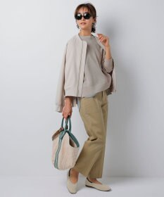 UNFILO 【洗える/ストレッチ】ライトコットン ベイカーパンツ