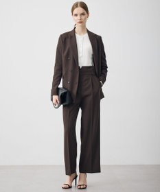 ICB L 【先行予約】ウール2WAYストレッチ サスペンダー付きワイドストレートパンツ