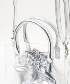 WEGO 巾着付きクリアショルダー