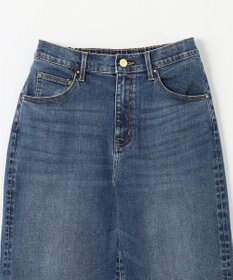 ANY 【洗濯機可/ウエストゴム/ストレッチ】ワイドデニムパンツ