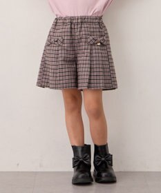 ANY KIDS チェック柄 ショートパンツ ブラウン×チェック