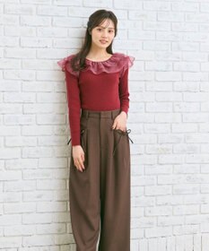 Feroux 襟フリル ニット