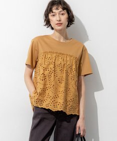 23区 【先行予約】カットワークエンブロイダリー スカラップヘム トップス