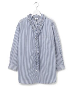 J.PRESS YORK STREET 【WOMEN】ワンウォッシュタイプライター フリルレイブラウス