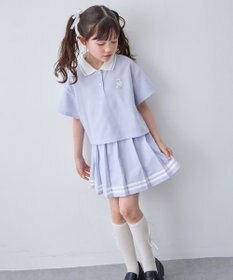 ANY KIDS 【洗濯機可能/吸汗速乾】ドライタッチ ショート丈ポロシャツ