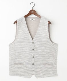 JOSEPH ABBOUD 【キングサイズ・軽い/洗える】スラブギマボーダーニットベスト