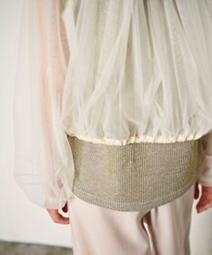 GRACE CONTINENTAL ギャザーチュールブルゾン