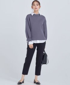 組曲 L 【WEB限定】ベーシックダブルクロス テーパードパンツ