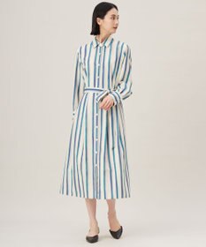 自由区 S 【カタログ掲載・洗える】ストライププリント ワンピース