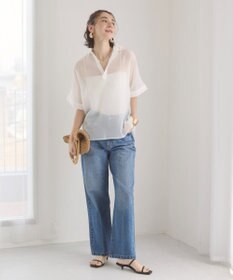 WEGO 【ANGIE VINTAGE】スキッパーシアーシャツ