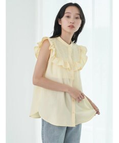 earth music&ecology デコルテレースフリルブラウス