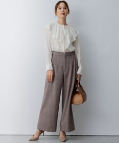 組曲 S ネコアシツィード ワイドパンツ