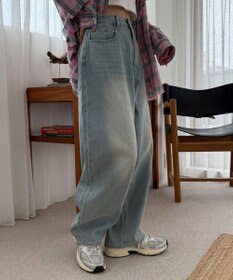 WEGO サマーデニムバレルレッグパンツ