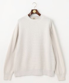 J.PRESS MEN 【KING SIZE】ドライコットン シャドーボーダーニット