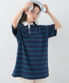 earth music&ecology ボーダールーズラガーシャツ