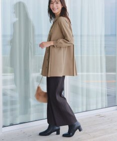 Tiaclasse 裏起毛ボックスプリーツパンツ