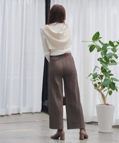 Tiaclasse 裏起毛ボックスプリーツパンツ